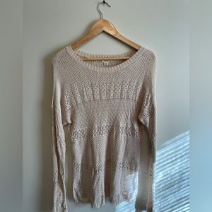 Garage Light Beige Knit Sweater